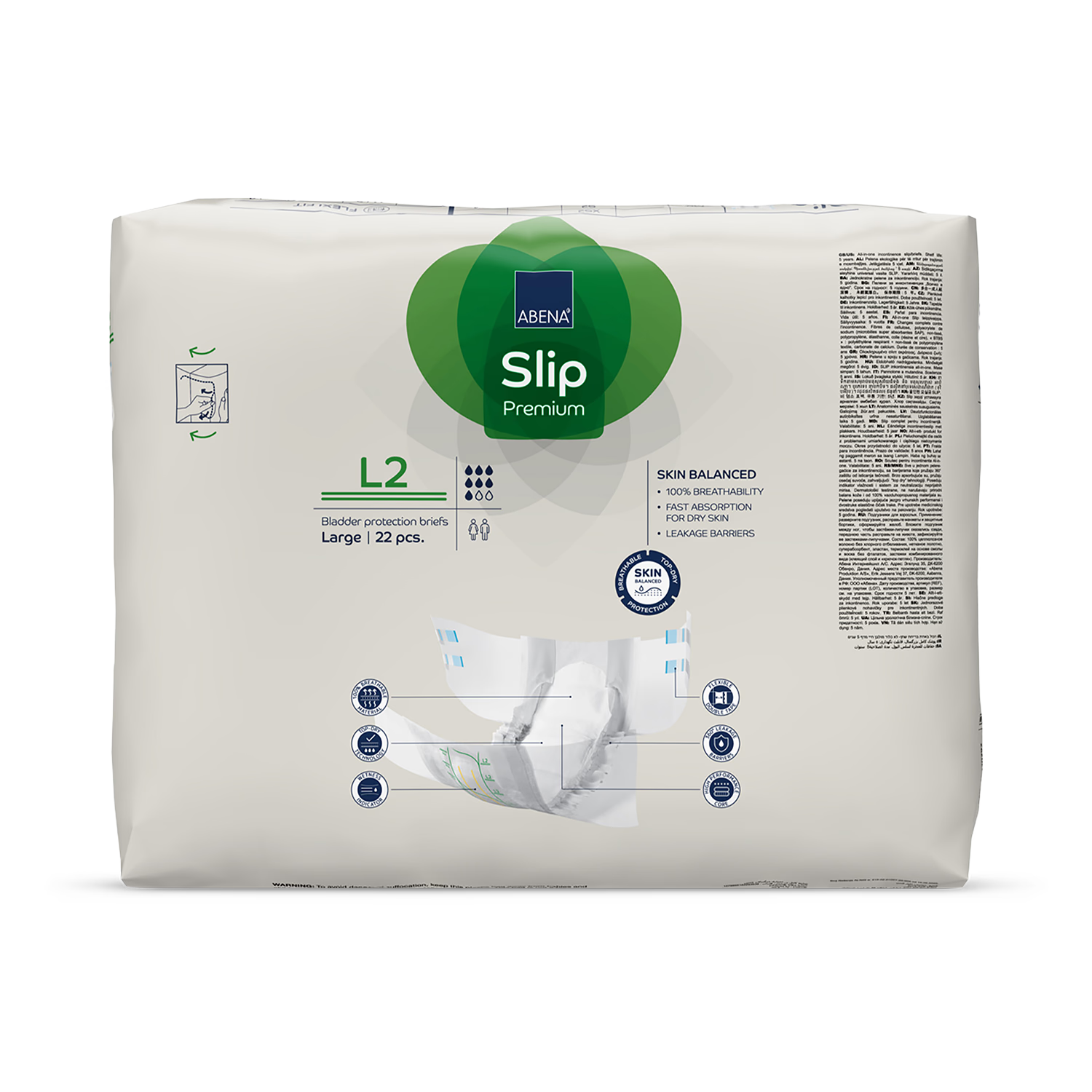 ABENA Slip Premium L2 incontinence briefs - British product