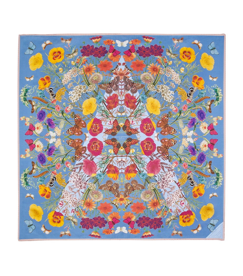 Aspinal of London botanical print silk scarf - British product