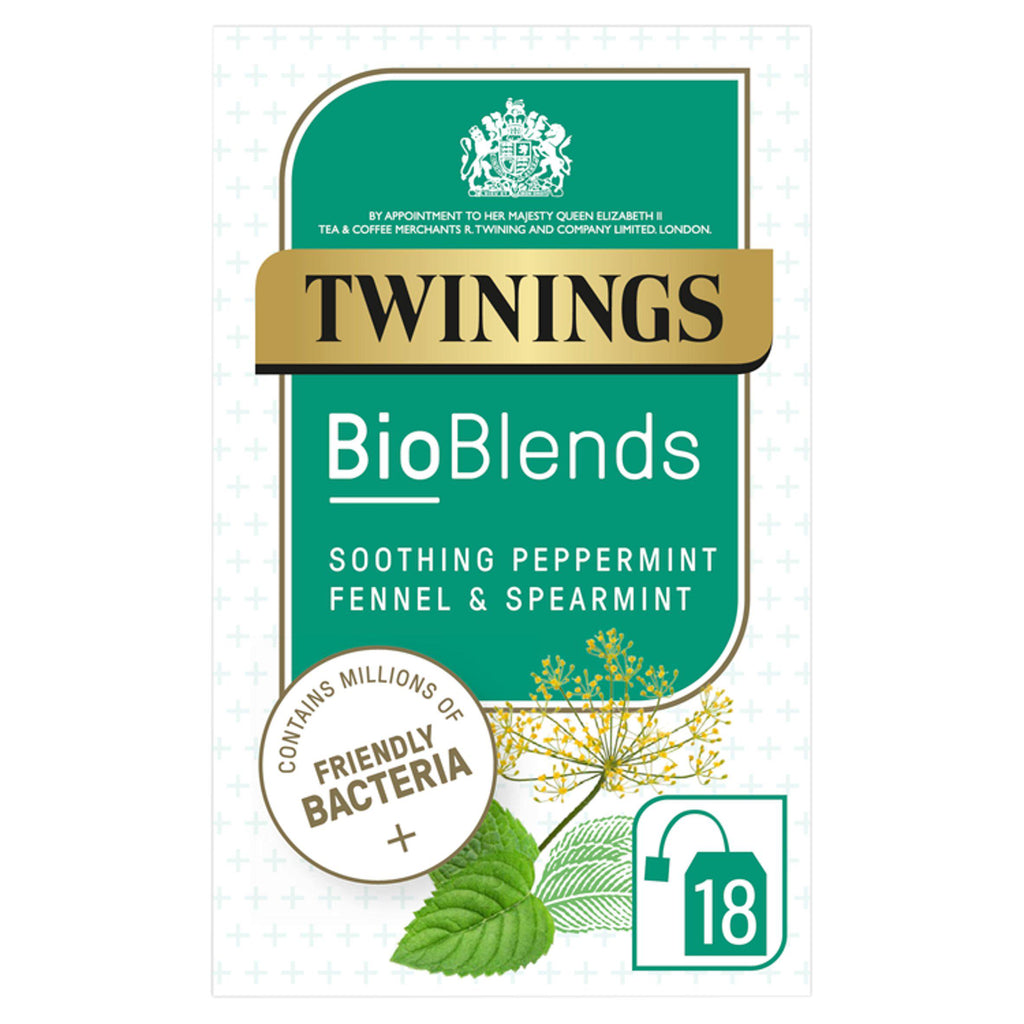 Twinings BioBlends Soothing Peppermint, Fennel & Spearmint Tea Bags x18 36g