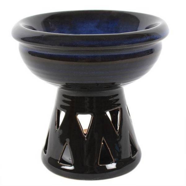 Something Different deep bowl oil burner black blue (British brand)