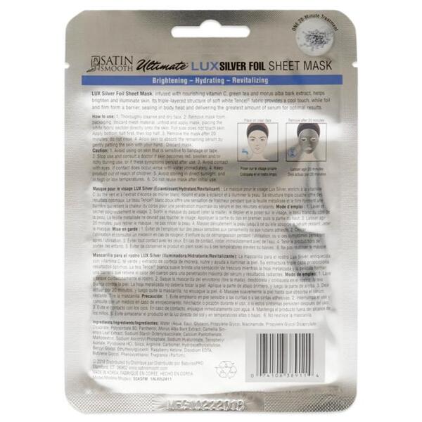 Satin Smooth LuxSilver foil mask 1 pc, imported from the UK