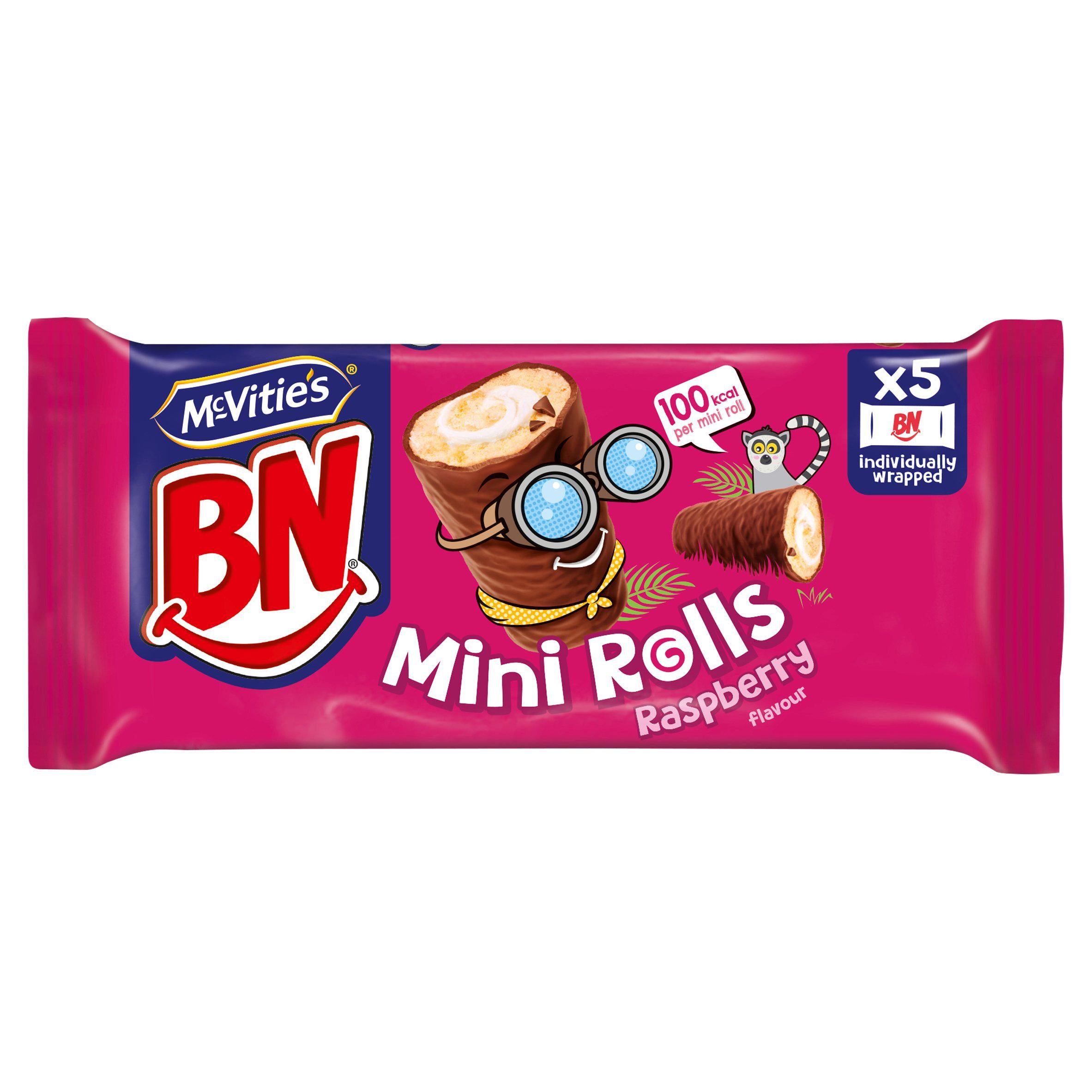 McVitie's BN Raspberry Mini Rolls Cakes x5 GOODS Sainsburys   