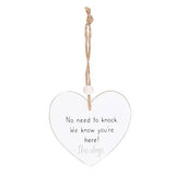 Something Different heart hanging sign reversible text, imported from the UK