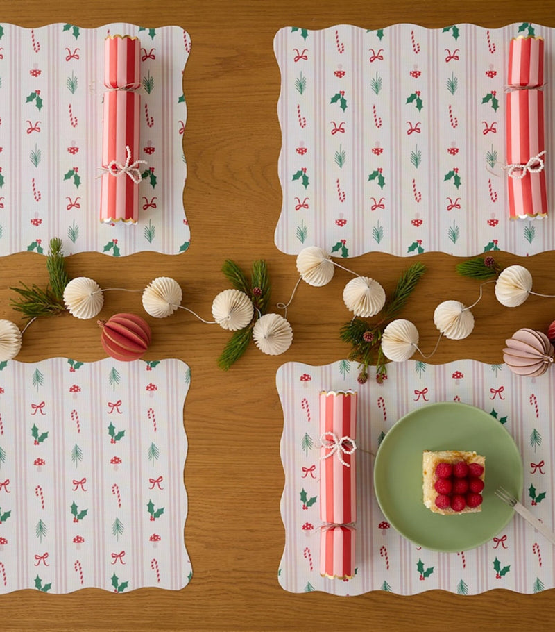 Chilewich Festive Icon Stripes placemat 34cm x 47cm - British product
