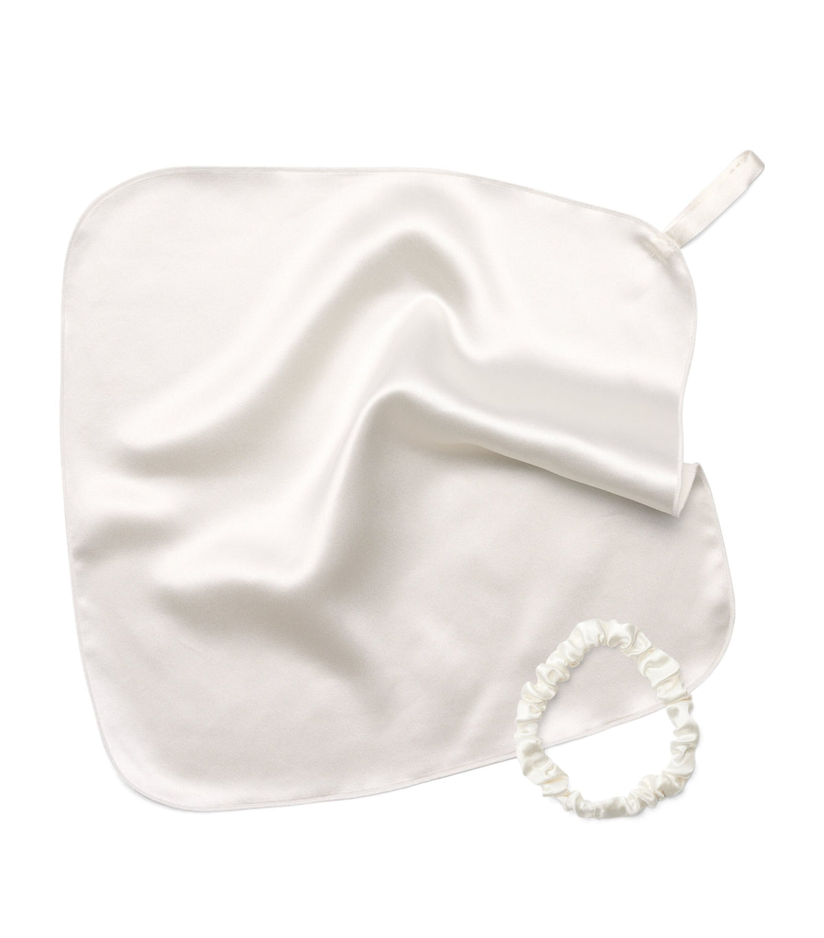 HYOUMANKIND silk face cloth and hair tie bundle, UK version