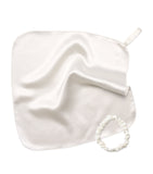 HYOUMANKIND silk face cloth and hair tie bundle, UK version