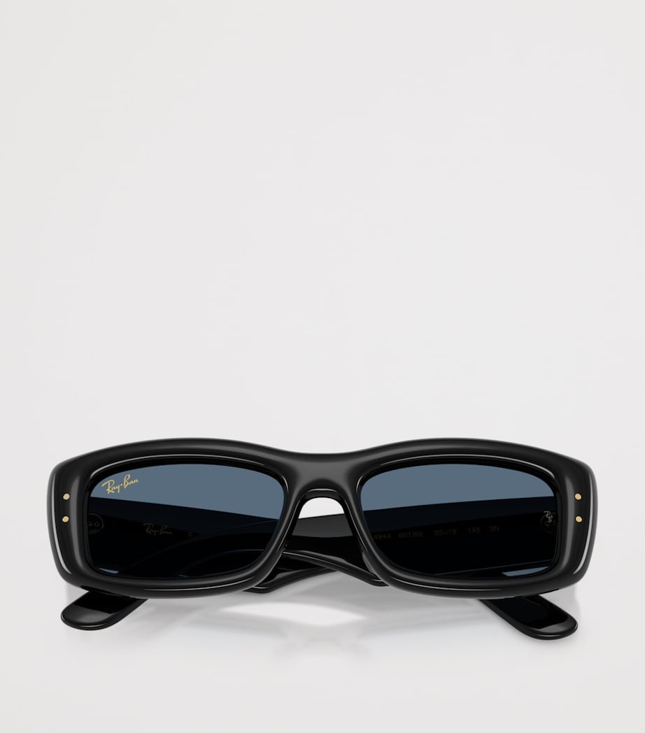 Lunettes de soleil rectangulaires Ray-Ban Kiliane Puffer, importées du Royaume-Uni