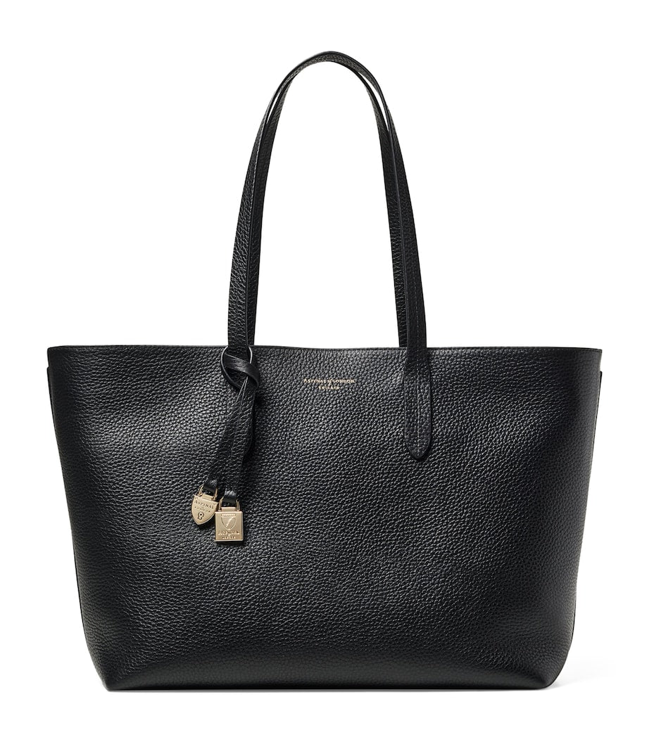 Aspinal of London East West tote bag leather - British product