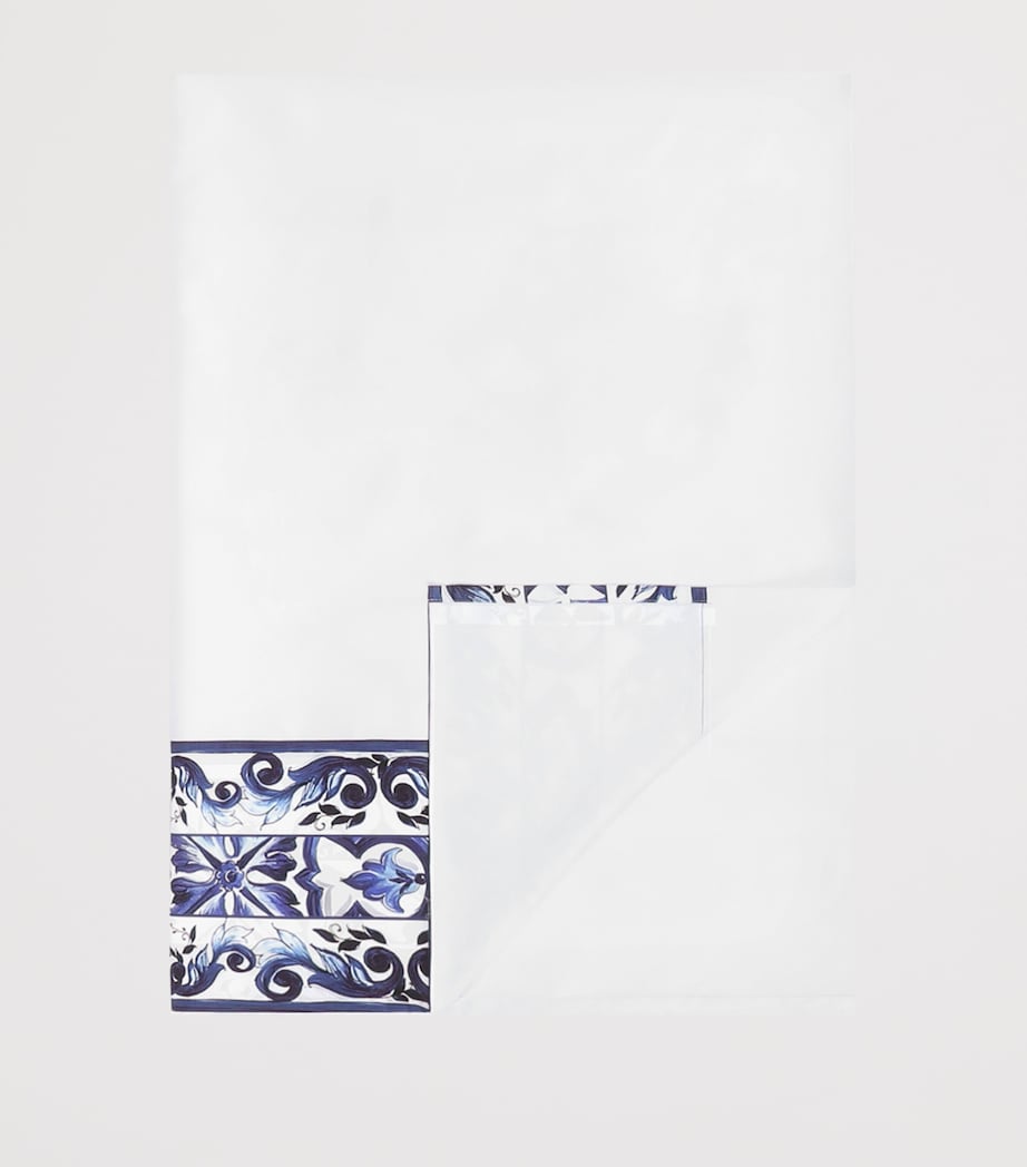 Dolce & Gabbana Casa cotton Majolica print king flat sheet - British product