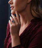 Boodles Presence Chamber sapphire diamond ring in yellow gold, UK version
