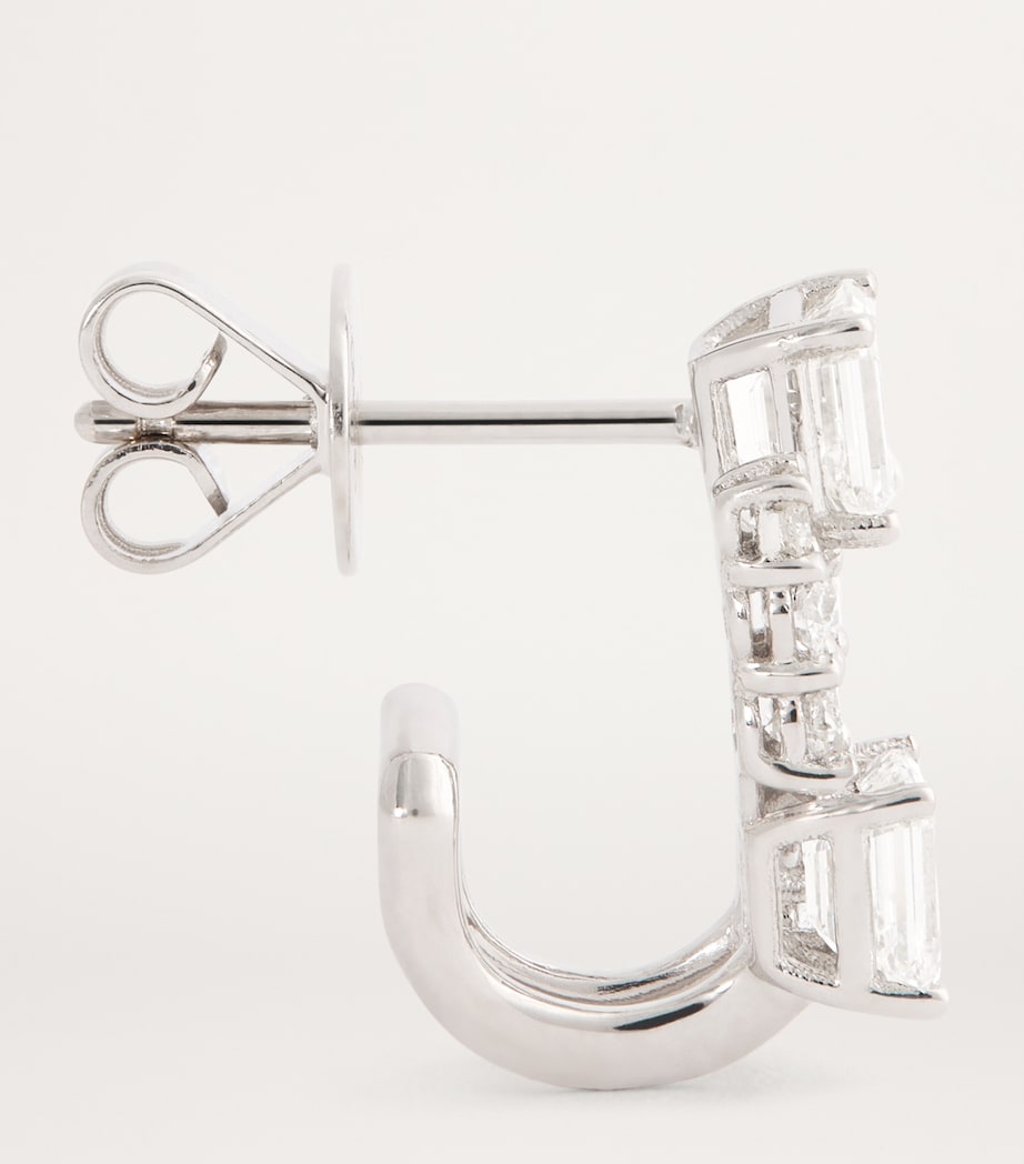 SHAY white gold diamond double stick stud earrings, imported from the UK