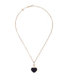 Chopard rose gold Happy Hearts pendant necklace with diamonds and aventurine (British brand)