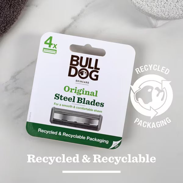 Bulldog replacement razor blades four pack - British product