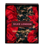 Silke mulberry silk hair scrunchies set of 3 (British brand)