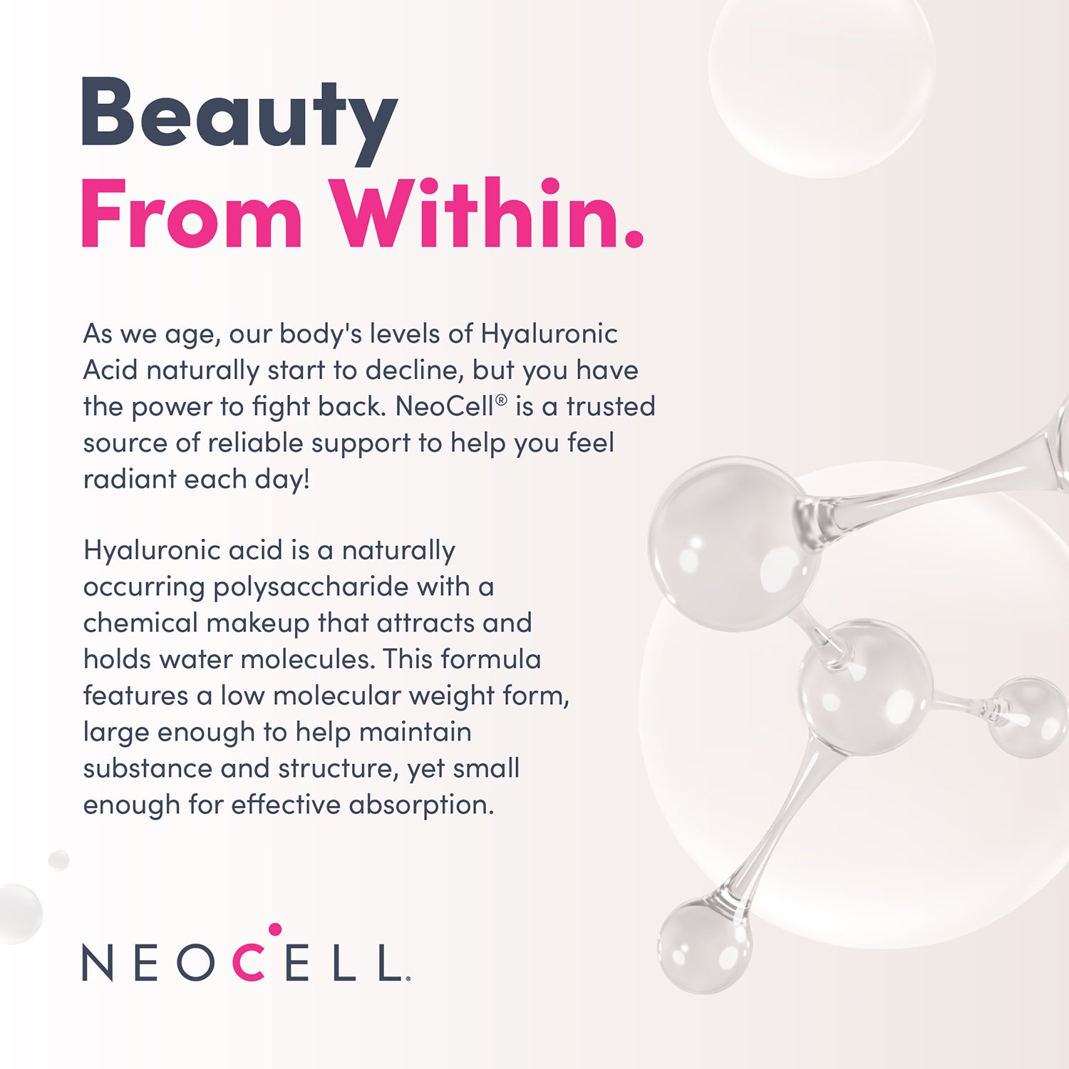 Neocell hyaluronic acid supplement 400mg 90 capsules, UK version