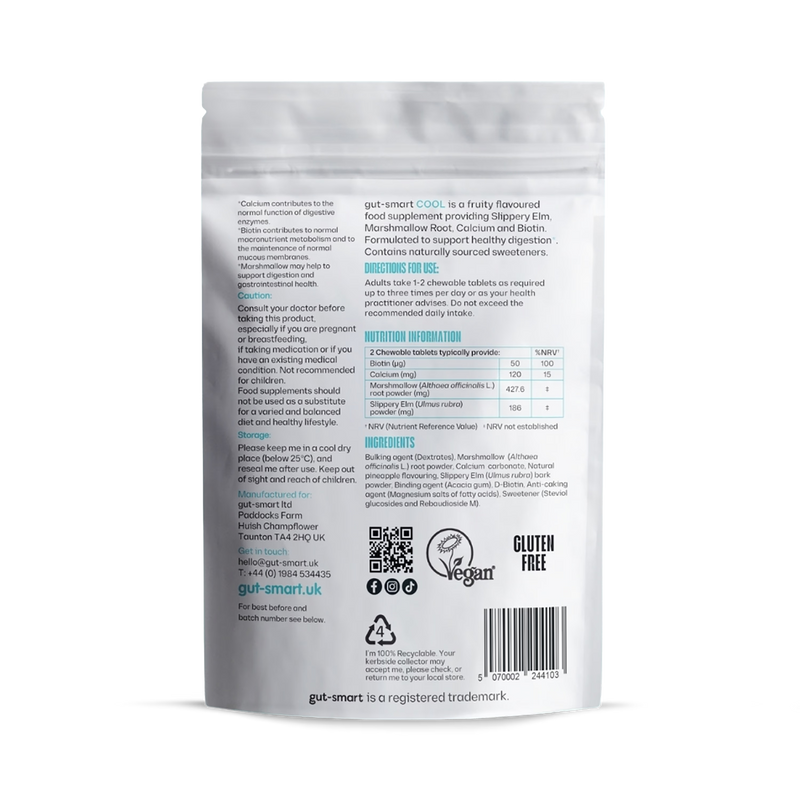 Gut-Smart COOL pineapple digestive supplement 60 tablets (British brand)