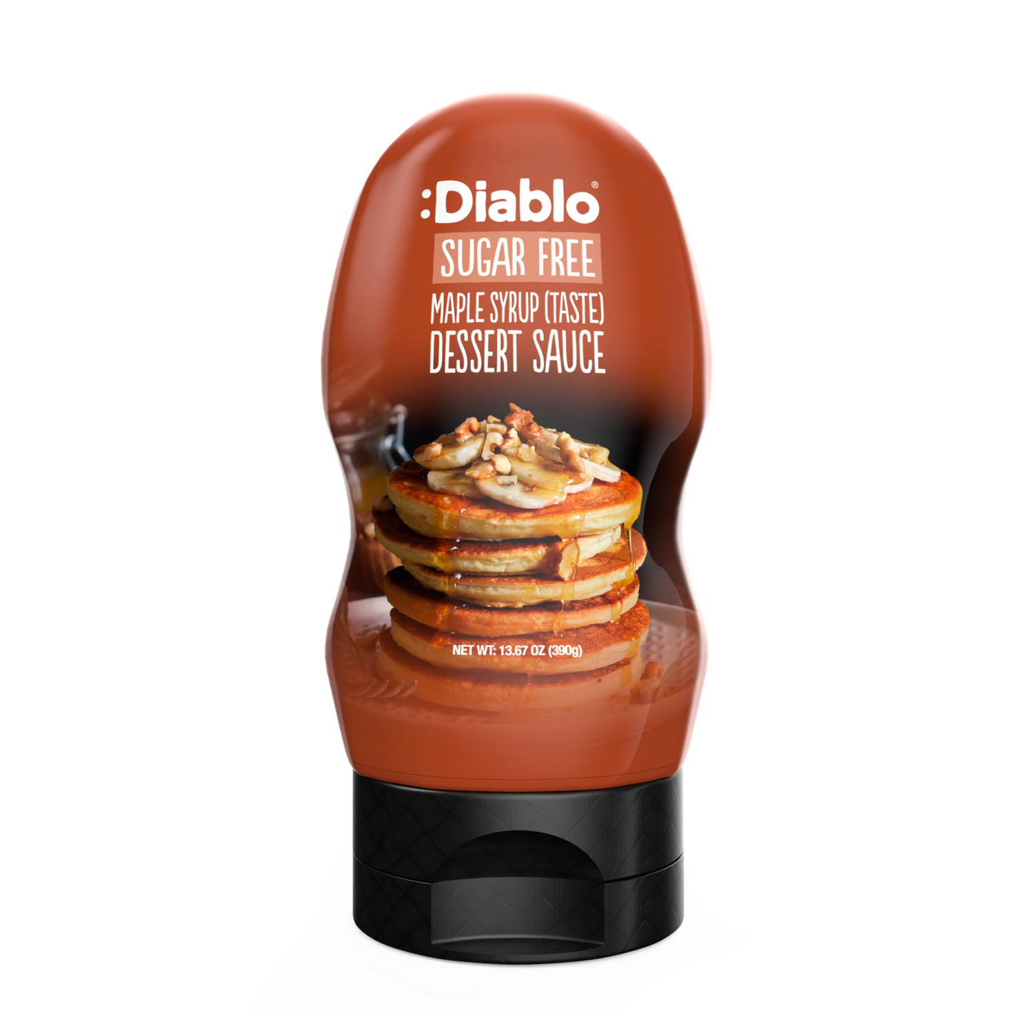 Diablo sugar free maple syrup dessert sauce 390g pack of 10 - British product