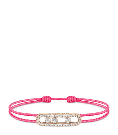 Harrods Messika Care(s) Pink Gold and Diamond Pavé Bracelet (0.26ct)- Buy online at McGrocer