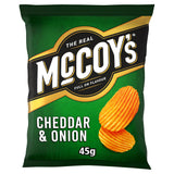 McCoy's Ridge Cut Cheddar & Onion Flavour Potato Crisps 45g GOODS Sainsburys   