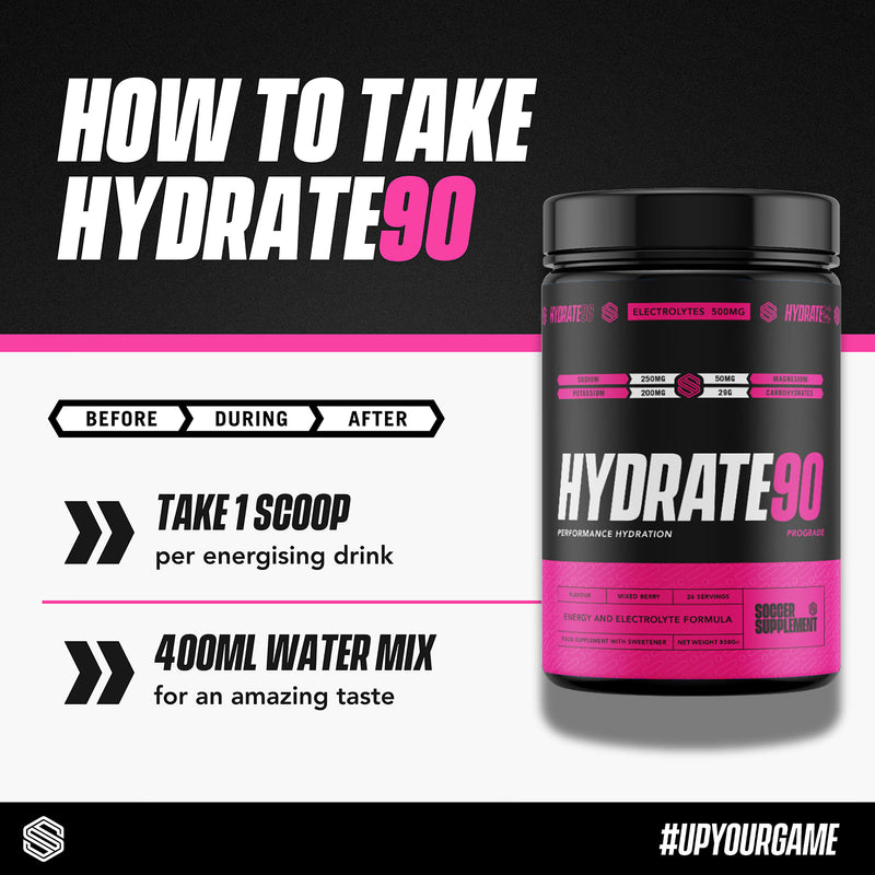 Soccer Supplement Hydration Powder Mixed Berry 26 Servings, imported from the UK