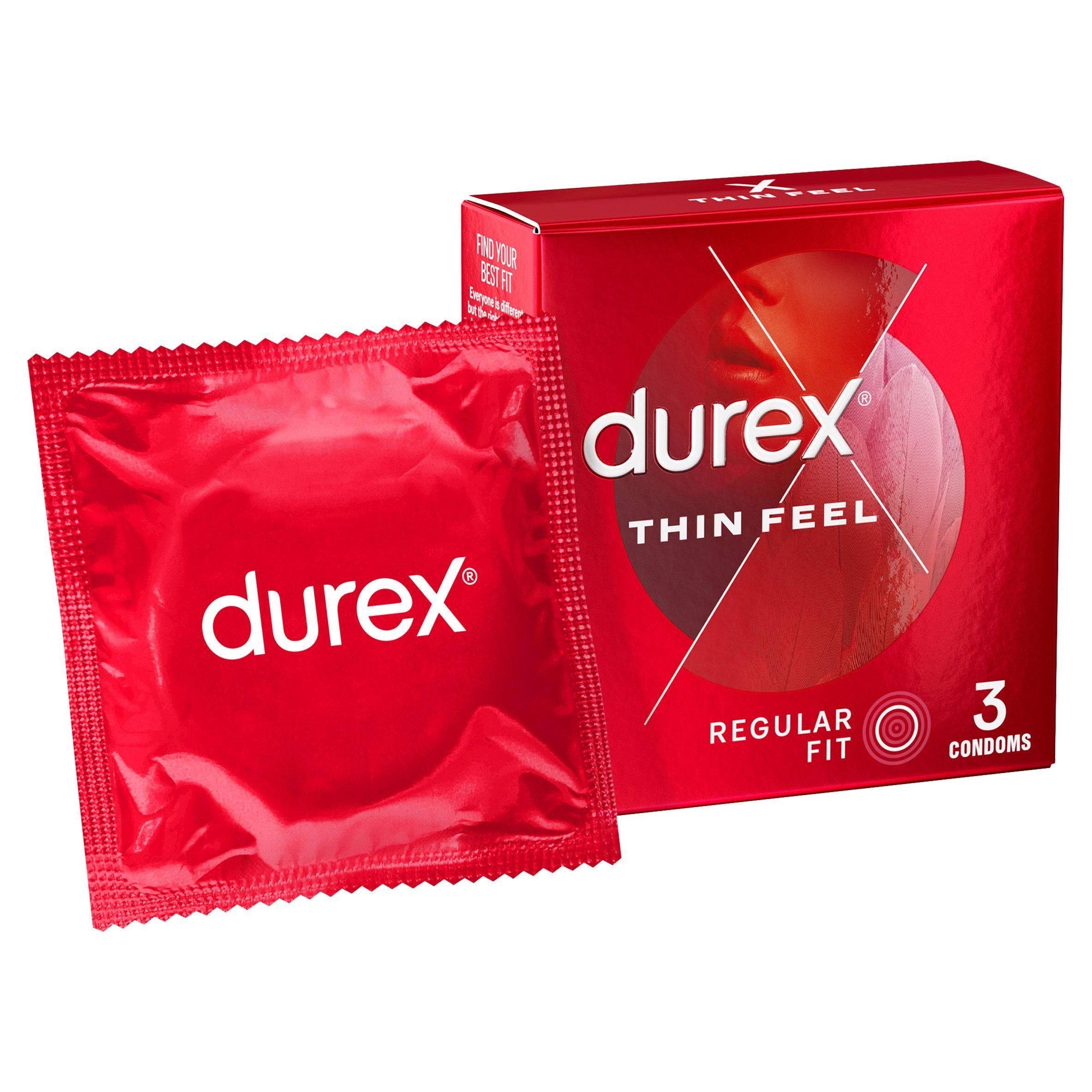 Durex Thin Feel 3 Condoms GOODS Sainsburys   