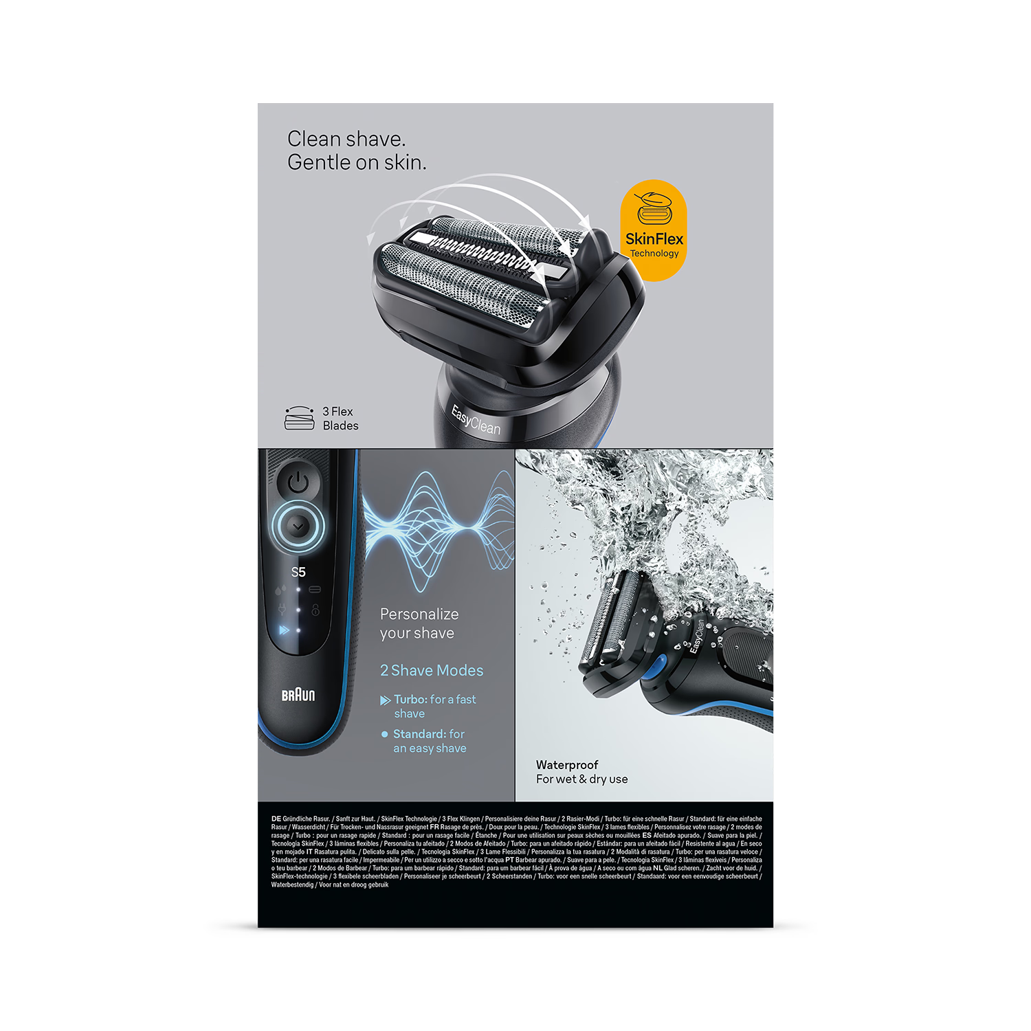 Braun Series 5 electric shaver blue (British brand)