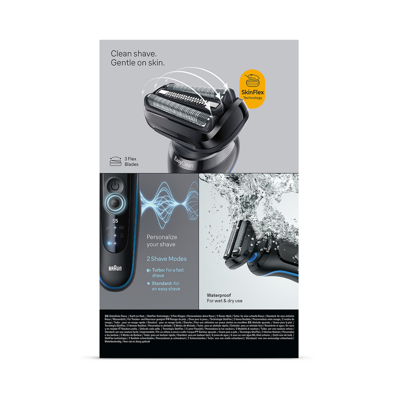 Braun Series 5 electric shaver blue (British brand)