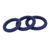 Loving Joy thick silicone cock rings navy 3 pack (British brand)