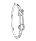 Boodles white gold diamond knot bangle, UK version