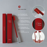 Apriori Carmine Red Silver Medium toothbrush - British product