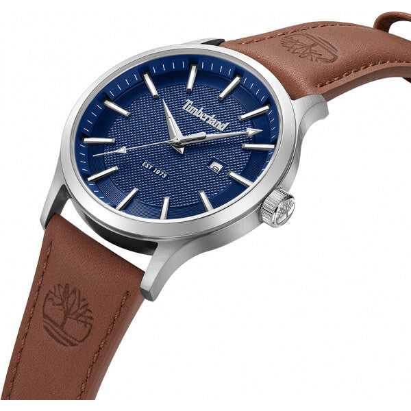 Timberland Trumbull blue watch with leather strap, imported from the UK