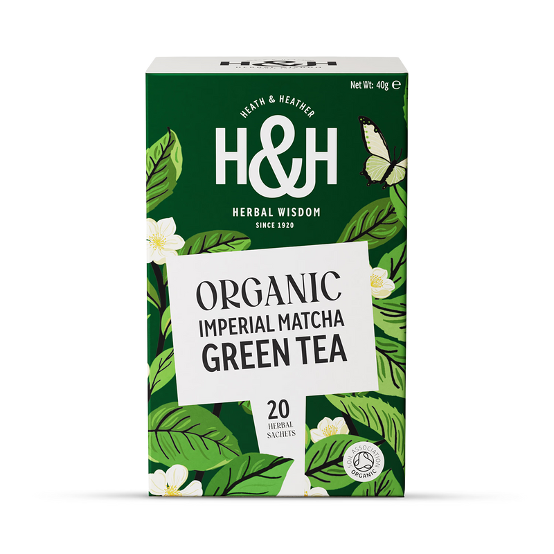Heath & Heather organic imperial matcha tea 20 tea bags - British product