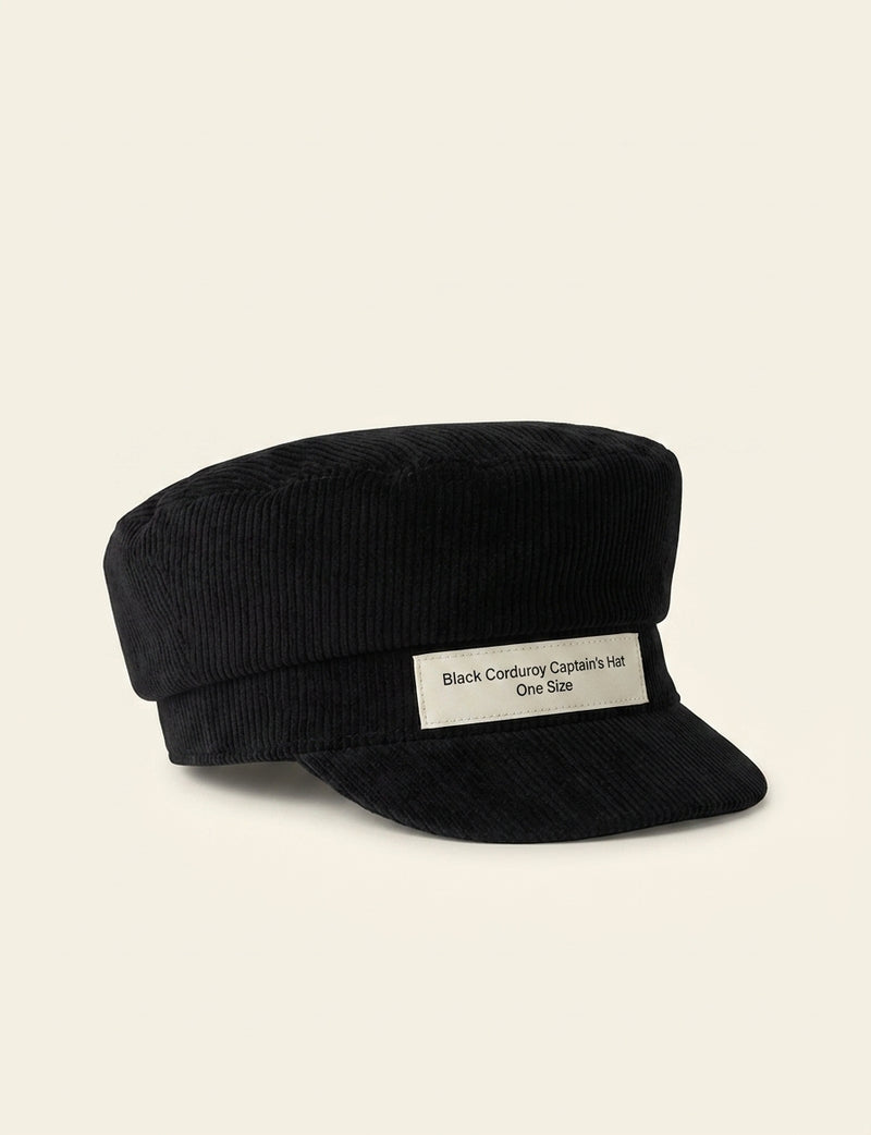 Prada corduroy newsboy cap with flat peak, British product