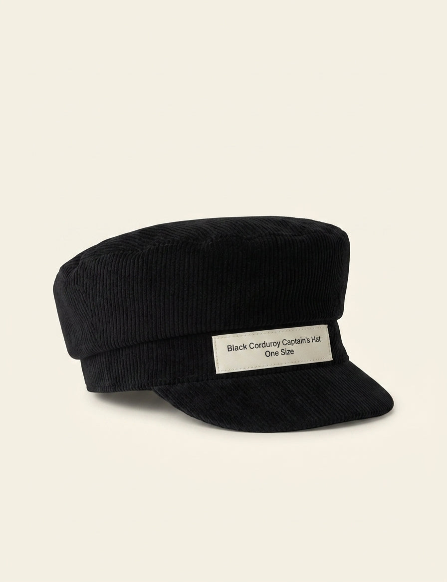 Prada corduroy newsboy cap with flat peak, British product
