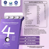 4HER hormonal balance multivitamins for women 60 tablets - British product