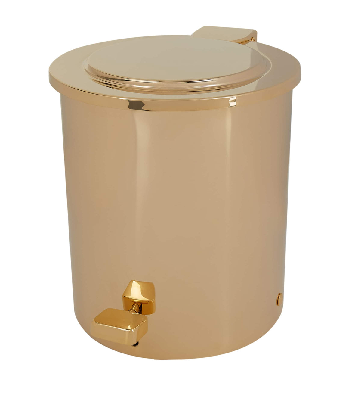 ZODIAC cylinder gold-plated pedal bin (British brand)