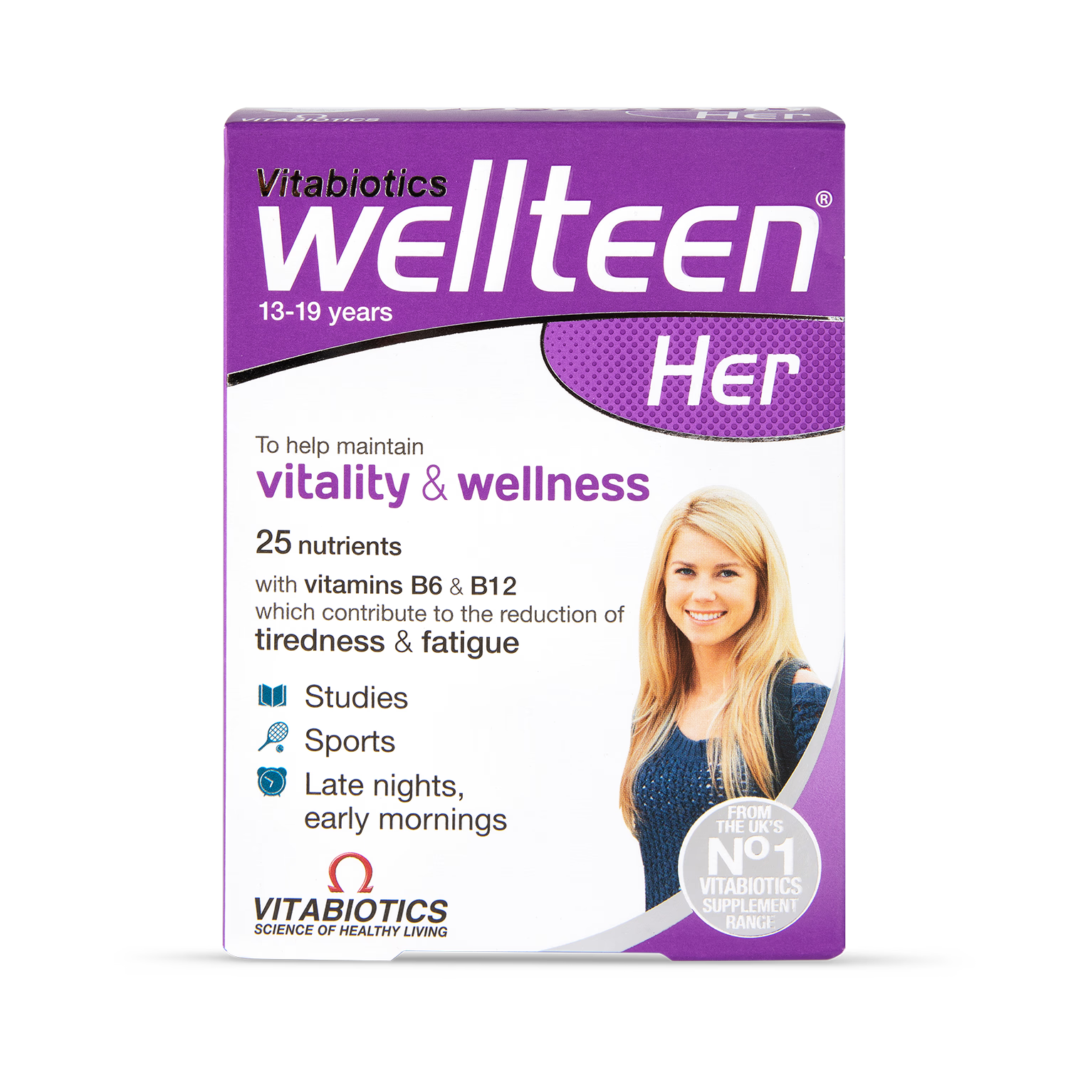Vitabiotics Wellteen Her multivitamin tablets 28 count (British brand)