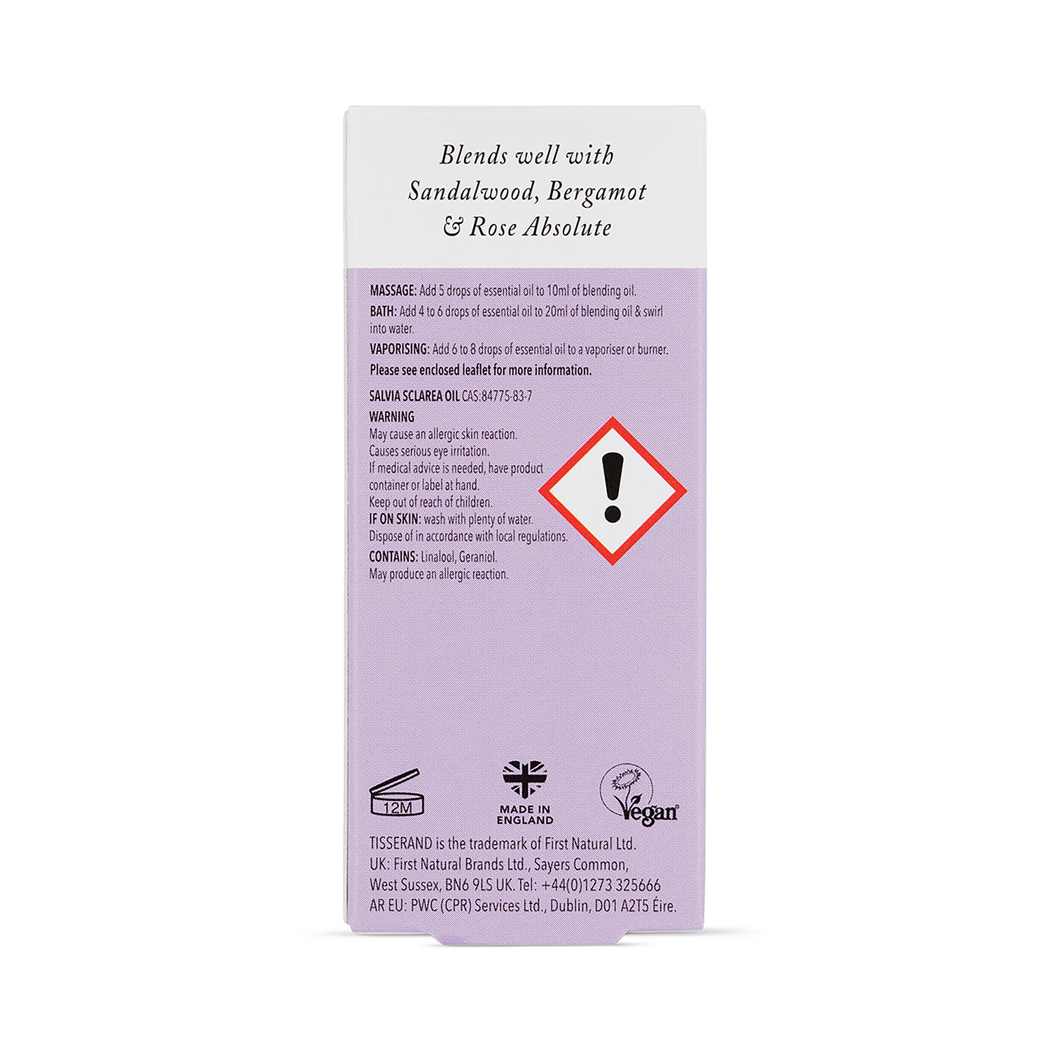 Clary Sage essential oil (British brand)