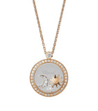 Chopard Happy Diamonds rose gold pendant with diamond sun star moon, imported from the UK