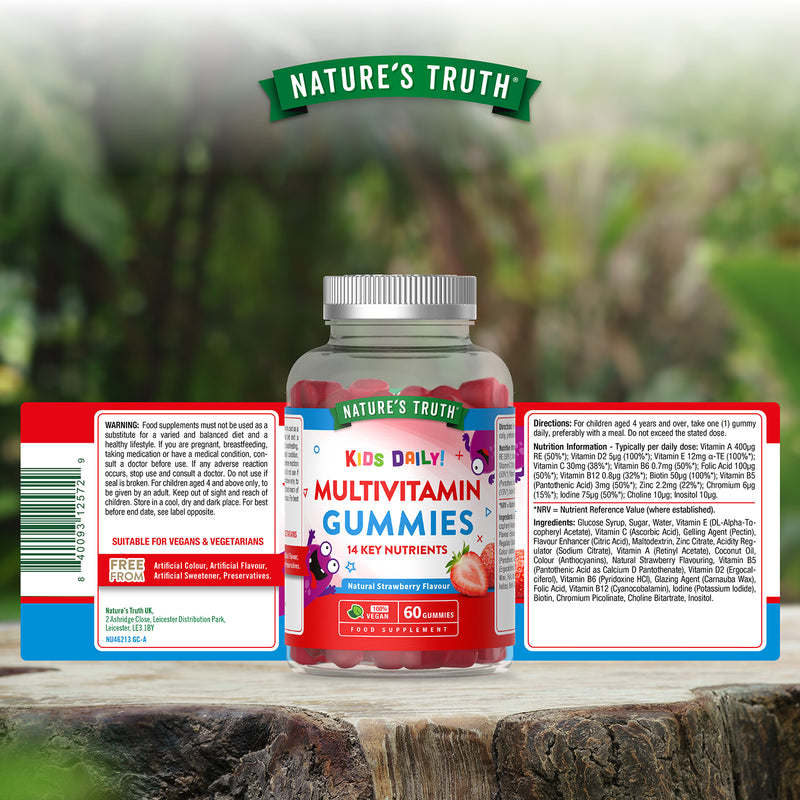 Nature's Truth multivitamin gummies strawberry flavour 60 count - British product