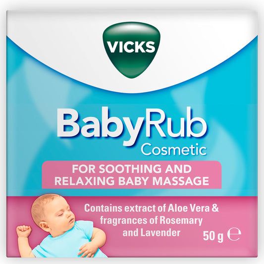 Vicks BabyRub ointment for soothing & relaxing baby massage Jar 50g toiletries Sainsburys   