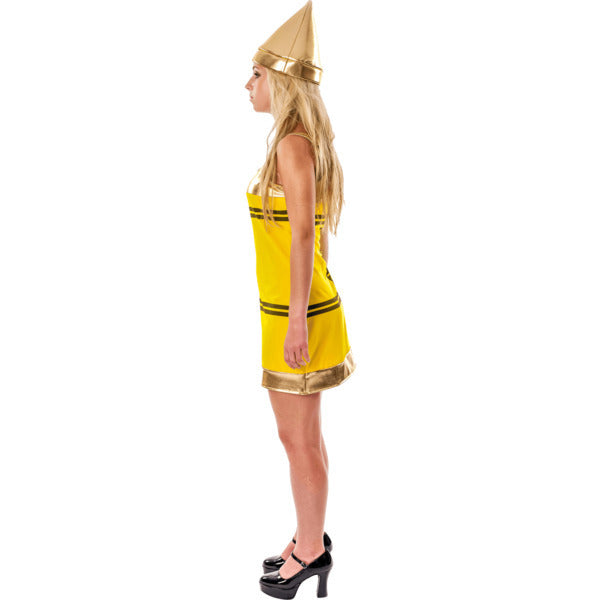 Orion Costumes Womens Yellow Crayon Fancy Dress Small GOODS Superdrug   