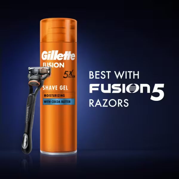 Gillette Fusion5 Moisturising Shaving Gel 200ml, UK version