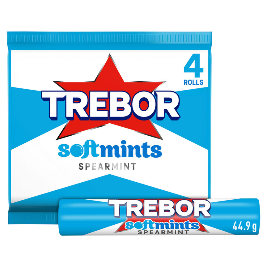 Trebor Softmints Spearmint Mints 4 Pack Snacks & Confectionery ASDA   