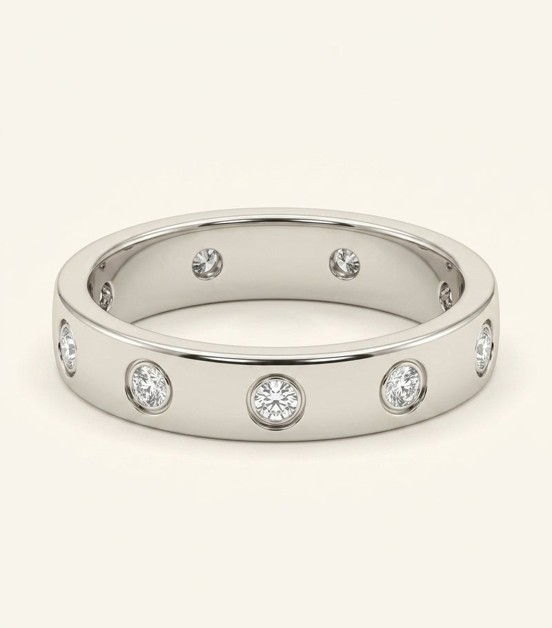 Cartier white gold diamond LOVE wedding band (British brand)