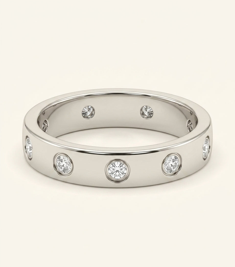 Cartier white gold diamond LOVE wedding band (British brand)