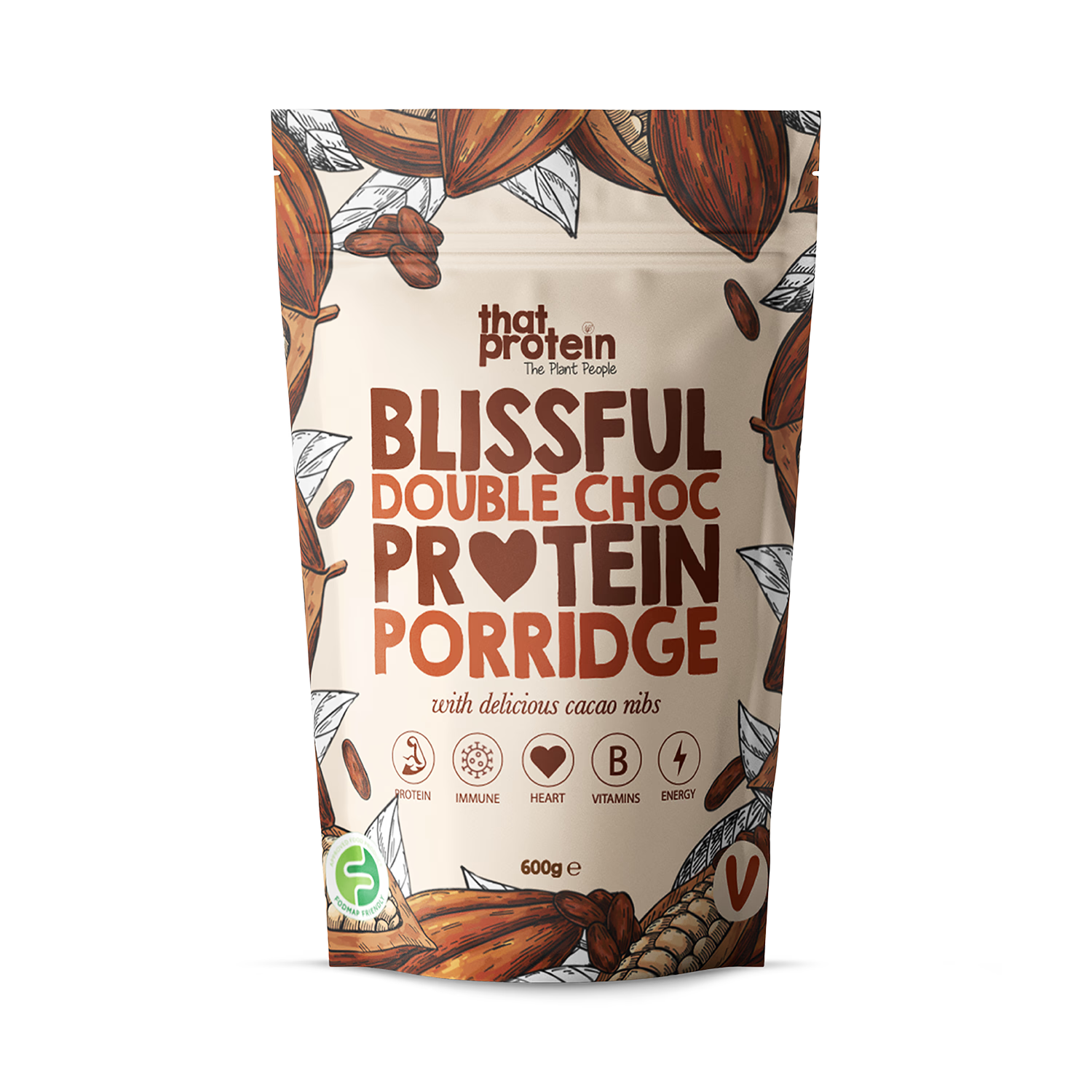 Blissful double chocolate protein porridge 600g (British brand)