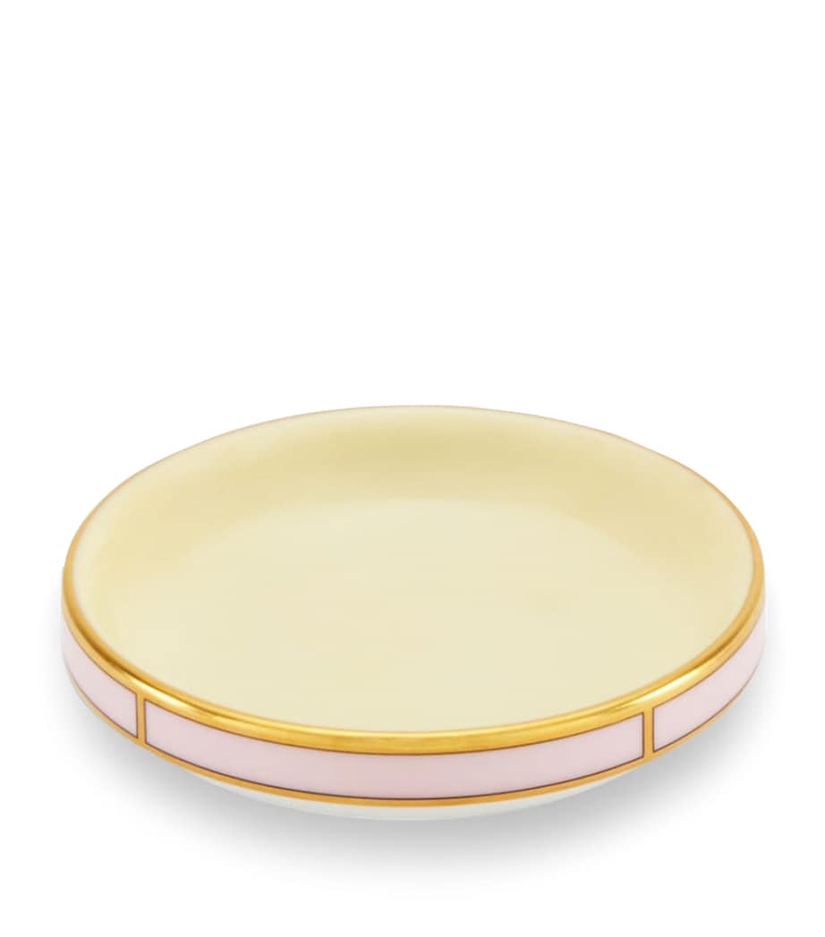 GINORI 1735 porcelain butter dish Giallo 10cm, UK version
