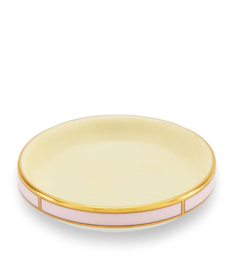 GINORI 1735 porcelain butter dish Giallo 10cm, UK version