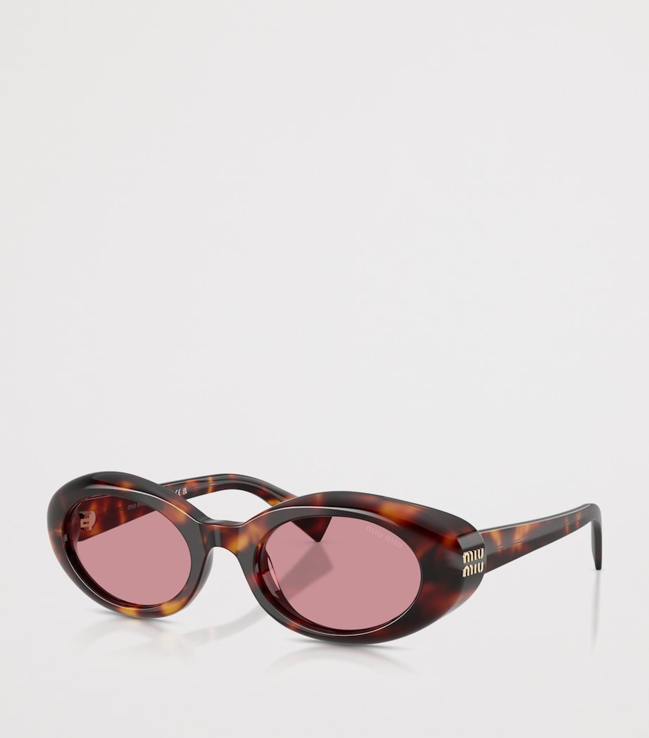 Miu Miu oval wrap-around acetate sunglasses (British brand)